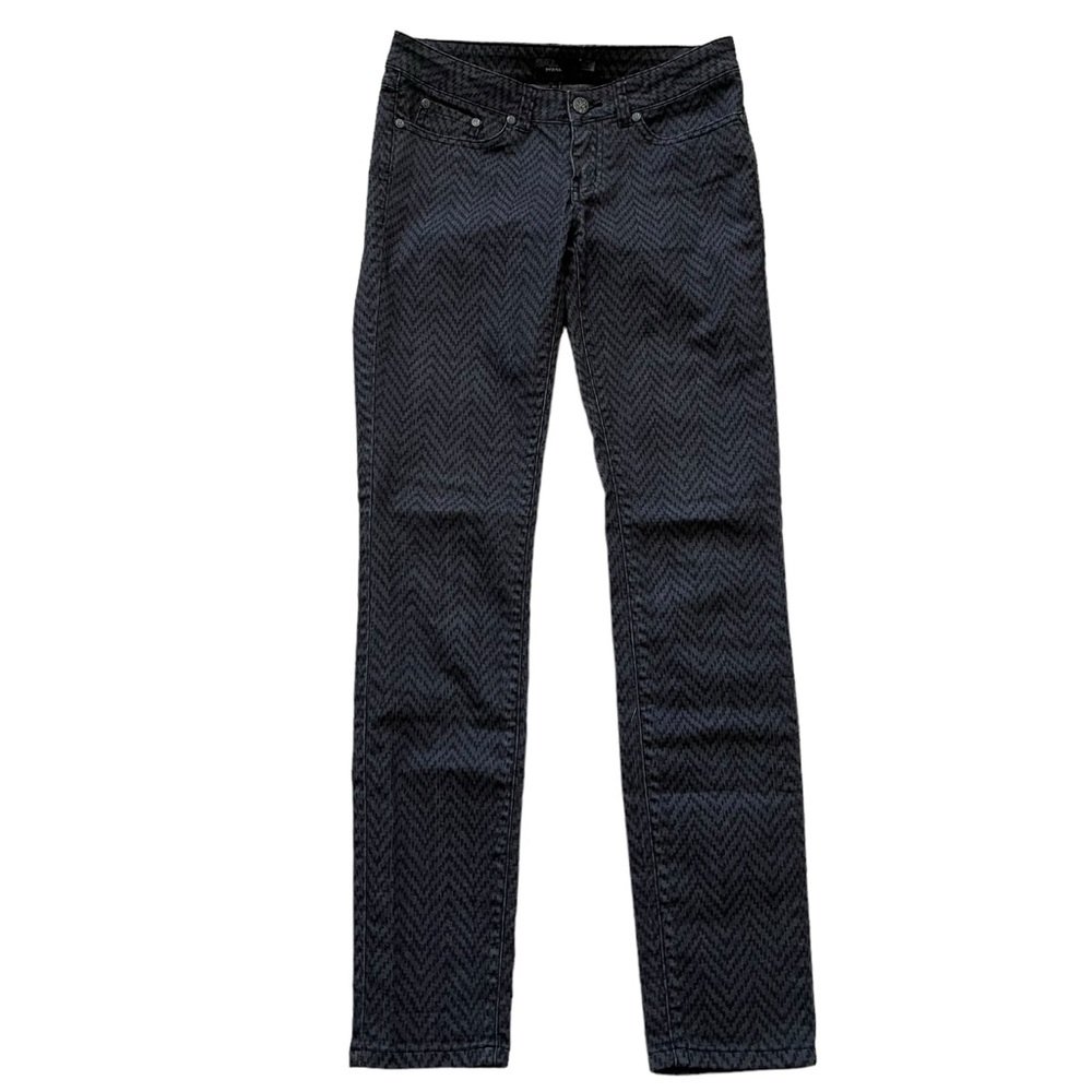 Prana Grey/Purple Chevron/Herringbone Skinny Jean 2